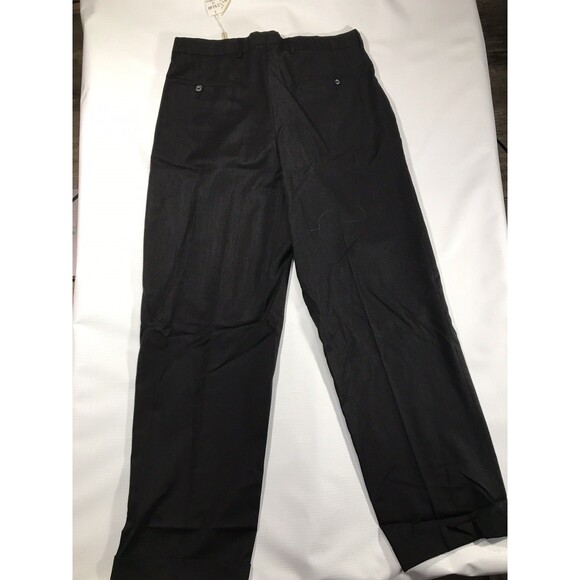 3 Pair Pronto Uomo Men's Suit Dress Pants Size 34 2 NWT Black 1 Grey Wool - Picture 7 of 14